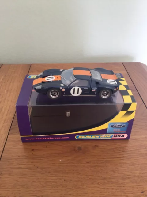 Scalextric car. Ford GT40 C2755. 1967 daytona no 11. Used good condition.Rare.