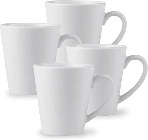 Tazas Lewis's Arctic - café blanco liso - juego de tazas (juego de 4)