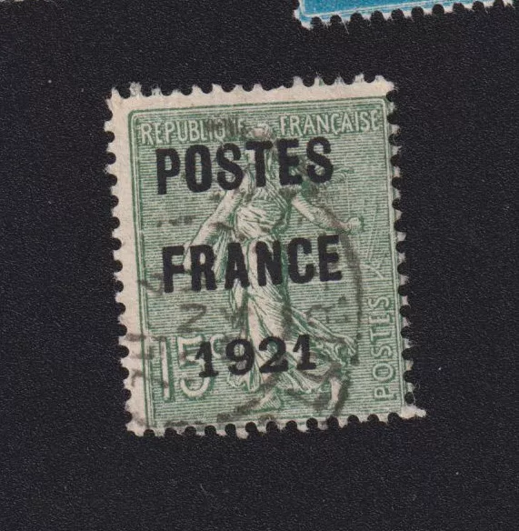 Timbre de France préoblitéré N° 34 15 c Semeuse Poste France 1921  🧐🧐🧐🧐🧐🧐