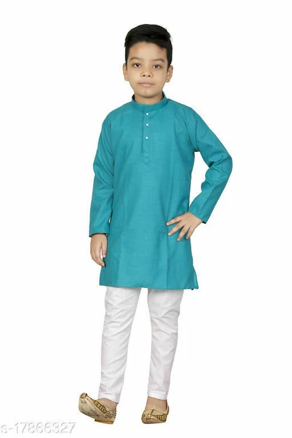 Set Kurta in cotone per bambini e ragazzi moderni alla moda per abiti da...