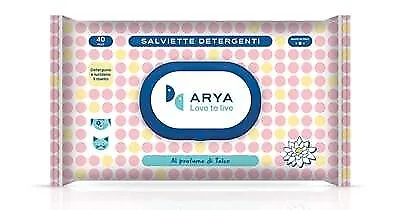 Arya Salviette Talco 40 Pz Salviette Detergenti per Cani e Gatti ARYA