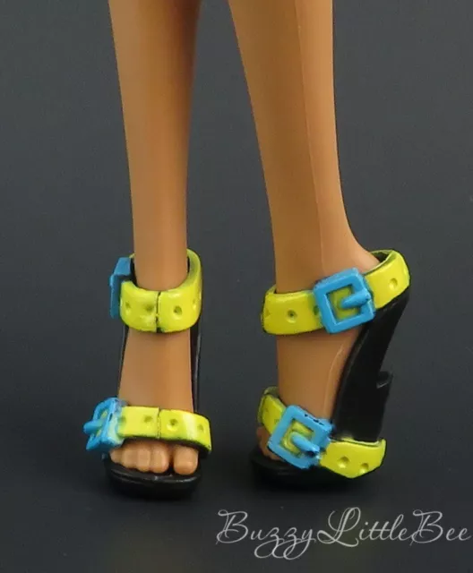 Monster High Doll Frankie Stein Gloom Beach Blue & Yellow Sandals Shoes