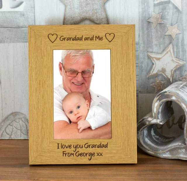 Personalised Photo Frame - Grandad and Me - Granddaughter - Grandson