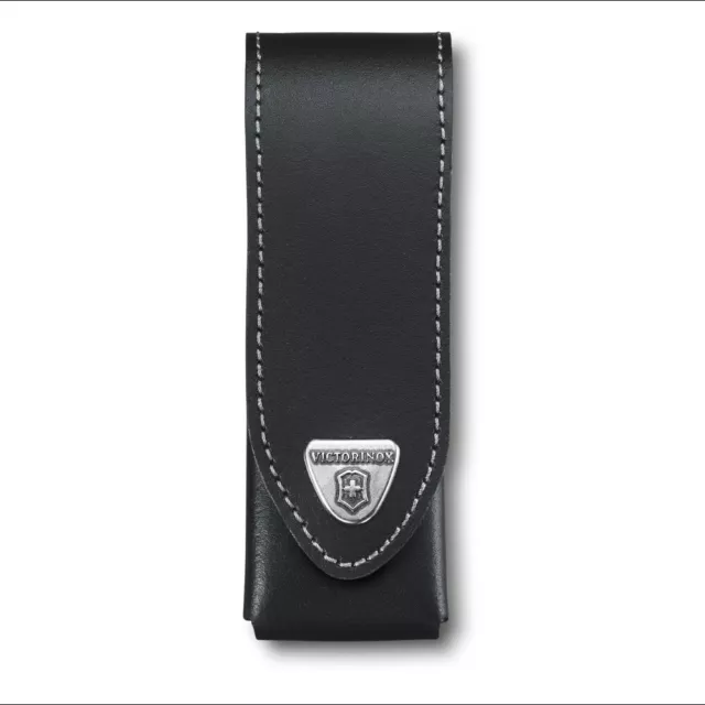 Etui En Cuir Noir Victorinox - Pour Couteau Suisse De Longueur 111 Mm