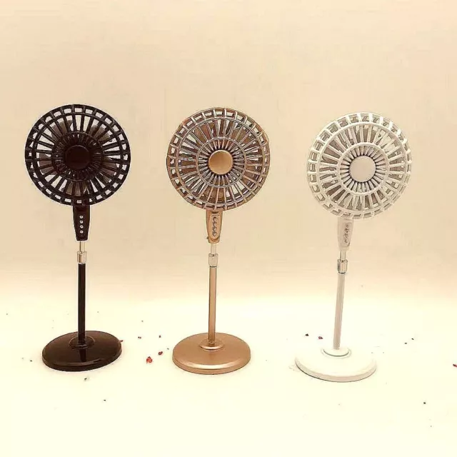 1:12TH Scale Dolls House Miniature Floor Type Electric Fan Summer Accessories