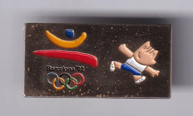 Rare Pins Pin's .. Olympique Olympic Barcelona 1992 Cobi Team Athletisme Run ~21