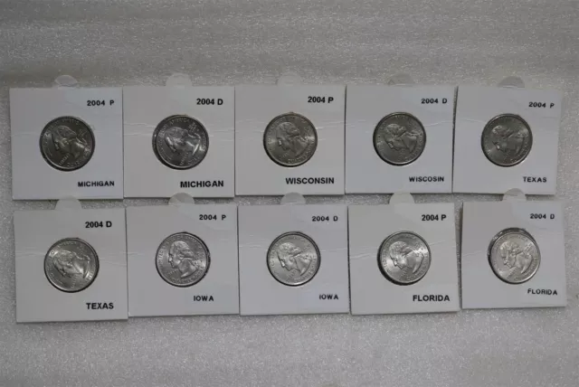 Usa Quarters From 2004 Collection B49 #1042