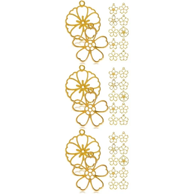 36 Pcs Charme Mit Offenen Lünetten Anhänger aus Kunstharz Labret-Schmuck