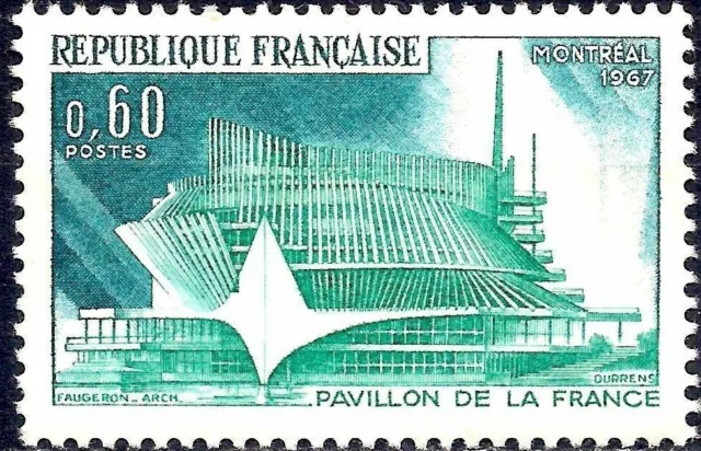 France 1967 World Expo Montreal Building Architecture 1v MNH