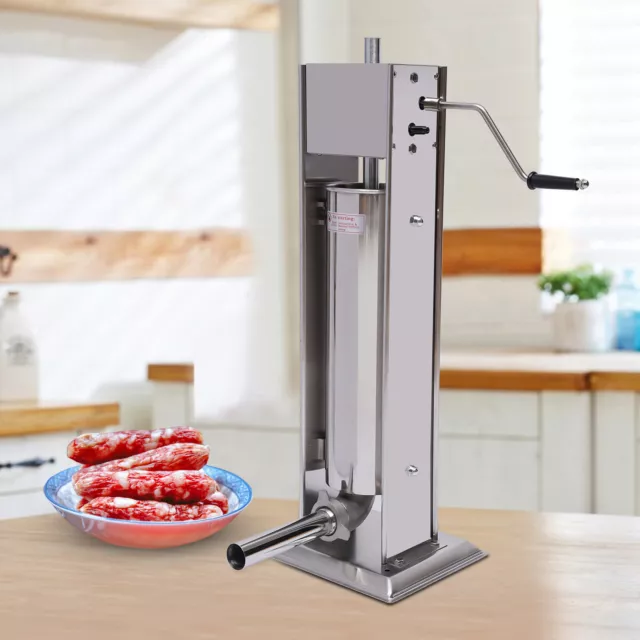 7L Vertical Commercial Sausage Stuffer 2 Speed Manual Meat Maker Machine
