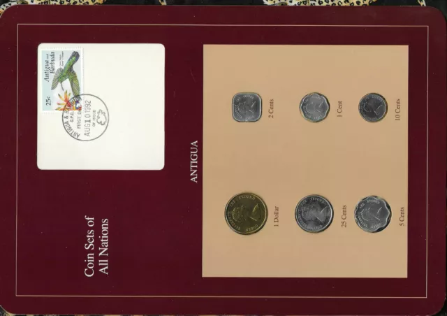 Coin Sets of All Nations Antigua E.C.1986-1994 UNC 10 cents 1994 Scarce AUG10 92