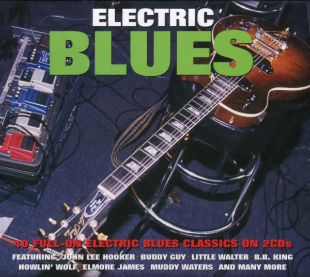 Electric Blues 2 CD set 40 classics John Lee Hooker Howlin Wolf Muddy Water More