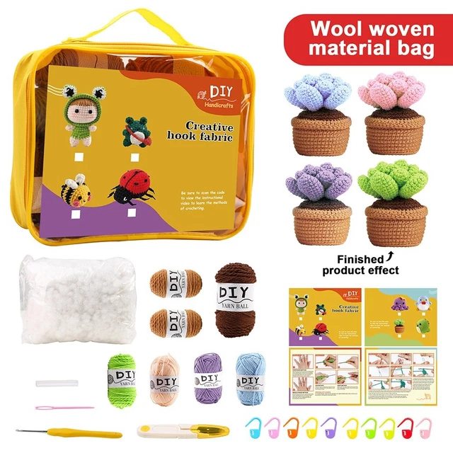 Kit Crochet Plante Kit De Crochet Avec Explication Kit Crochet Débutant WIGUROE - Avec Tutoriel Vidéo - Pour Créer Des Fleurs Fleur Crochet Loisirs Créatifs Adultes