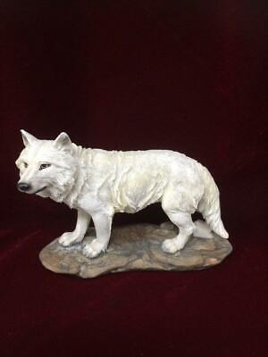 Novelty White Wolf Figurine Statue Small Ornament Wolves Collection Sculpture