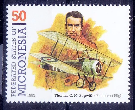 Thomas Sopwith, Aviation pioneer & Yachtsman, Micronesia 1993 MNH