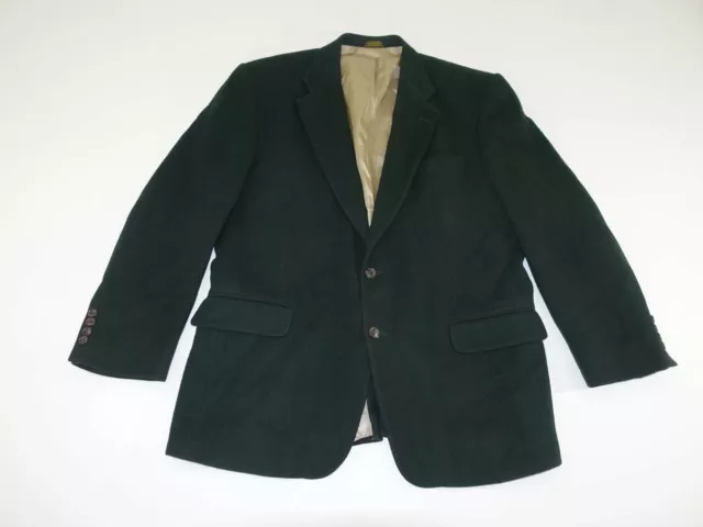 Stafford Men's Sport Coat Size 44 Regular Green 100% Camel Hair Blazer Jacket R