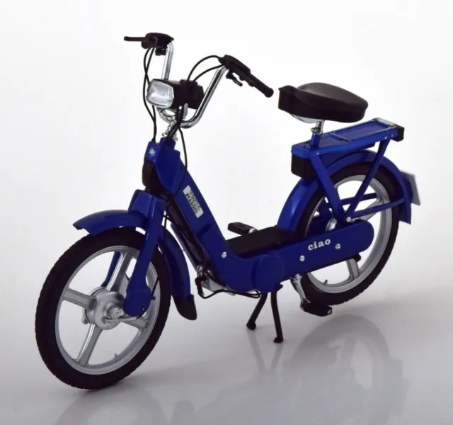 Model moped motorcycle Ciao Piaggio Blue 1:10 vehicles Bike For collection