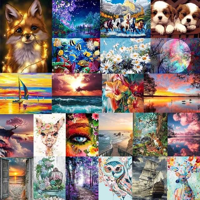 DIY Oil Acrylic Painting Kit Paint By Numbers Adult Children Beginners Frameless