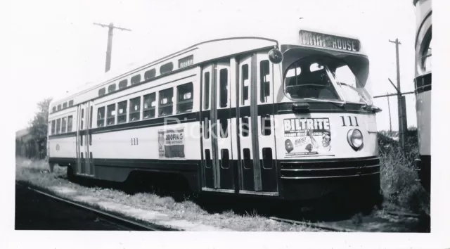 B&W Photo DSR #111 Department of Street Railways Detroit 1940s Woodward House