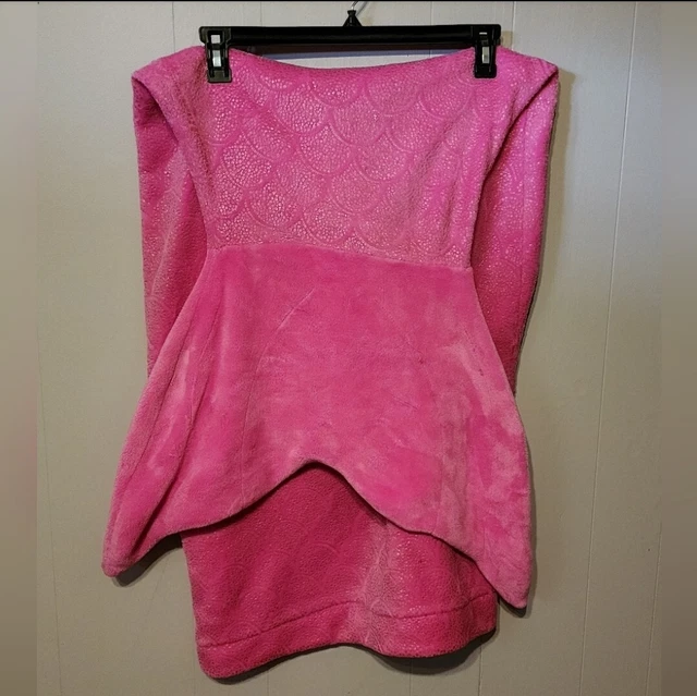JUSTICE MERMAID TAIL Blanket Pink Cozy Soft Warm Shimmers Long A974 12