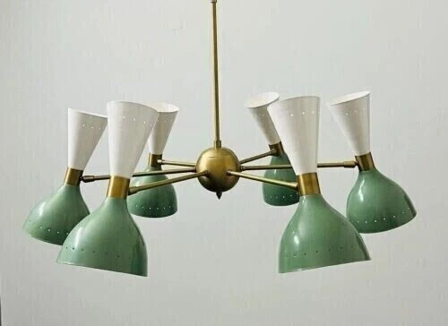 Lustre Spoutnik à 3 brs en liton du milieu du siècle dernier, nnées