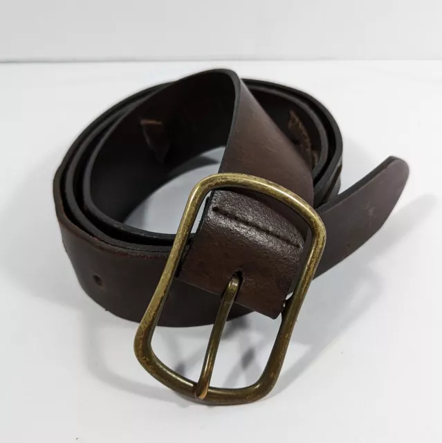 Banana Republic Mens LG Genuine Italian Leather Belt Brown Brass Buckle USA Made