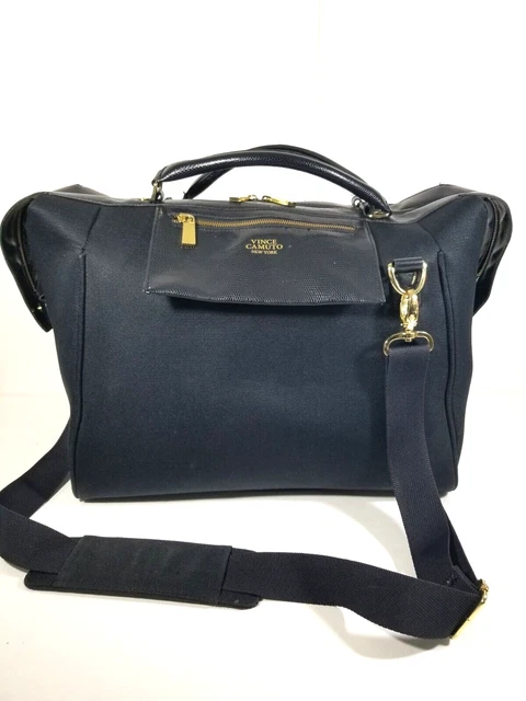 Vince Camuto Blue Duffle Tote Bag Weekender Carry On Luggage Trolley Sleeve