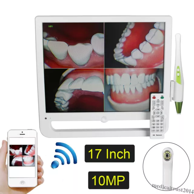 17" WIFI Digital Monitor 10MP Dental Intraoral Oral Camera High Resolution 6 LED