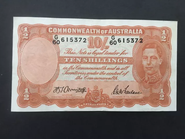 10 shillings   1942 Armitage/Mcfarlane, , HIGH GRADE  banknote CV=$350