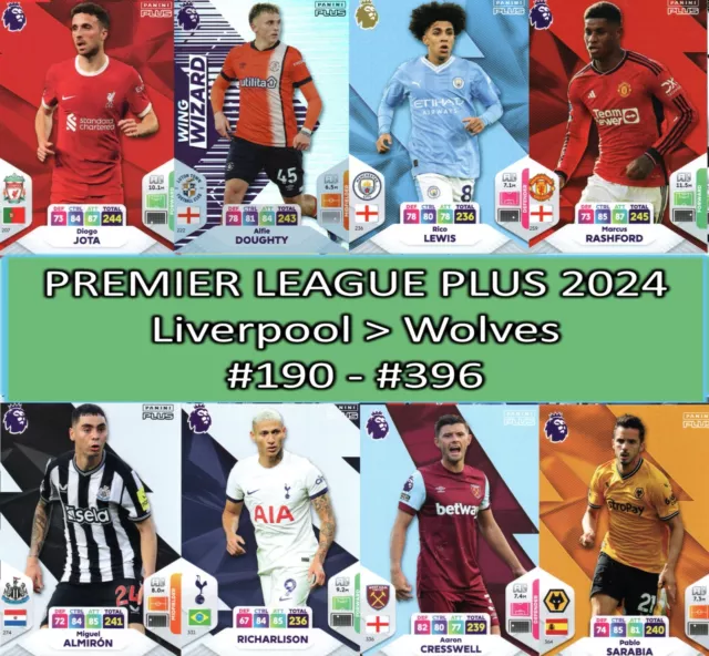 PANINI PREMIER LEAGUE Adrenalyn XL PLUS 2024 Team cards 190 396