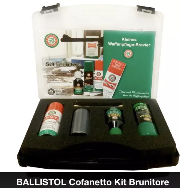 Ballistol kit brunitore a freddo per acciaio metalli restauro armi colore nero