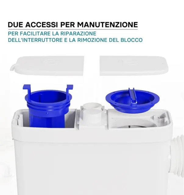 MACERATORE WC TRITURATORE SANITARIO LAVANDINO filo muro  CON LAME tip SANITRIT 3