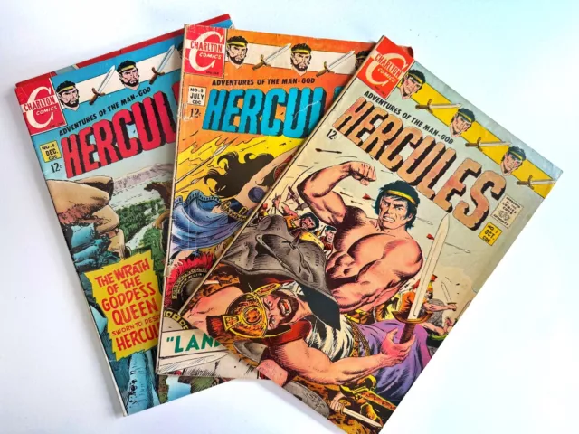 Hercules #1 Charlton GREAT Condition + #5 #8 #13 1967