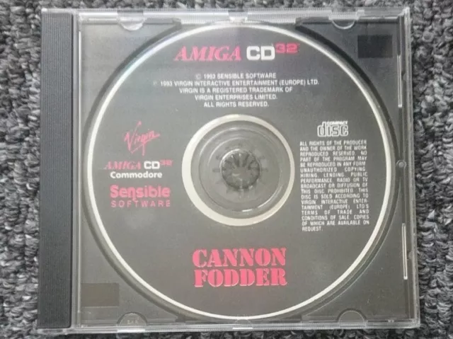 Commodore Amiga CD32 Game - Cannon Fodder By Sensible Software