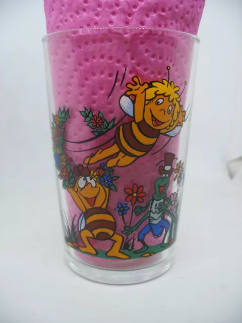 TF1 Maya l'Abeille French drink glace verre à moutarde 1981 RARE