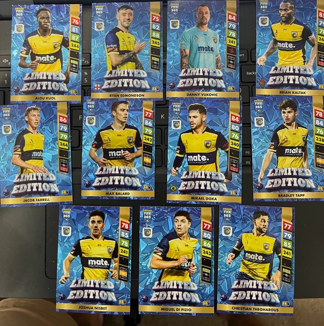 CENTRAL COAST MARINERS Complete set of Panini FIFA 365 2025 11 x