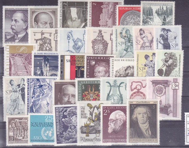 Österreich  Lot aus dem Jahr 1970 postfrisch siehe  Scan