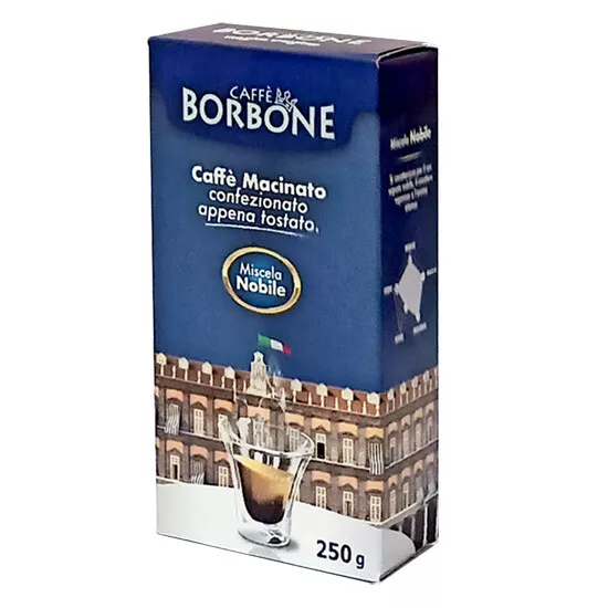 24 Confezioni Buste 250 Grammi 6Kg. Caffe' Borbone Blu Macinato Nobile Breakshop