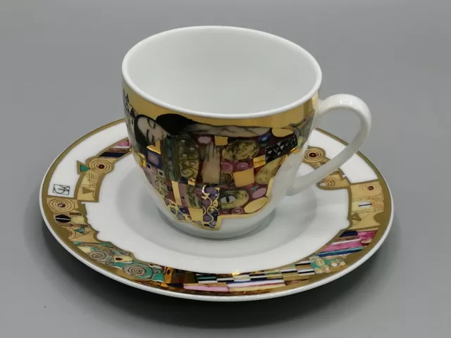 Gustav Klimt der Liebestraum Kaffeetasse mit Untertasse Bradford Editions