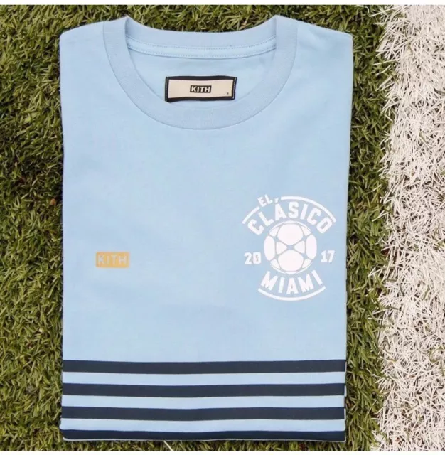 Kith x El Clasico Soccer T-Shirt Light Blue NWT Sz XL