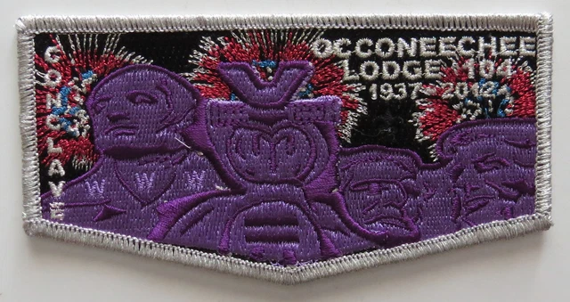 Occoneechee Lodge 104 Occoneechee Council NC 2012 Conclave Flap SMY Bdr (E8424)