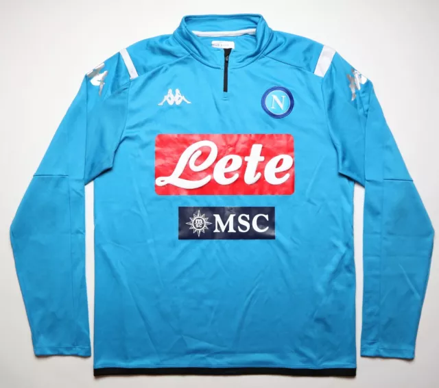 Ssc Napoli 2019/2020 Training Football Soccer Sweater Jacket Top Kappa Men’s Xl