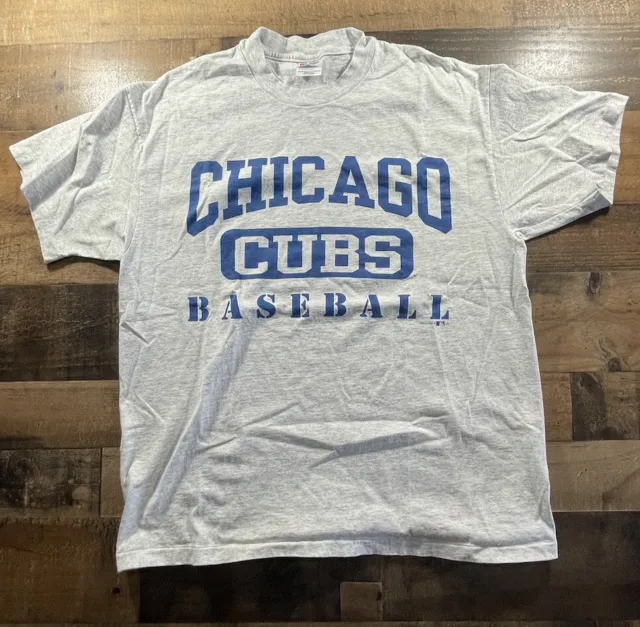 Vintage T Shirt Chicago Cubs 1995 Gray Size XL Single Stitch