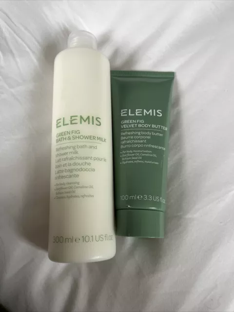 elemis green fig bath and shower milk And Body Butter  New And Sealed