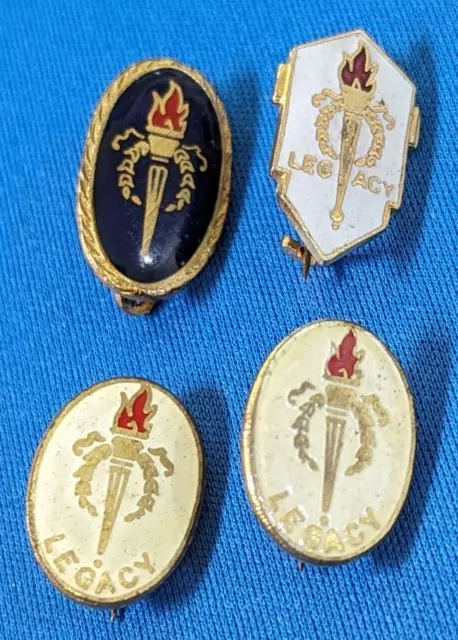 Vintage       Four X Legacy Badges      Bronze/Enamel