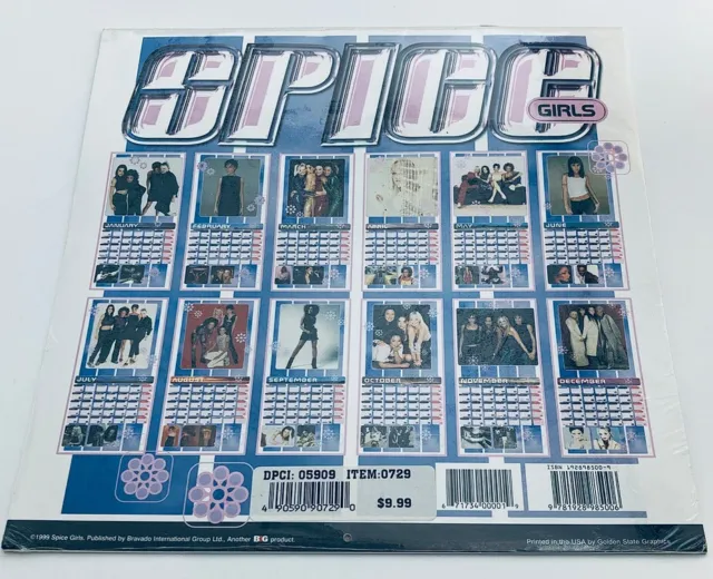 1999 Spice Girls Original Official Calendar 2000 12 Months Sealed 3