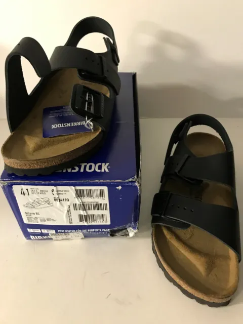 birkenstock milano BS sandals, black uk size 7.5 (damaged box)