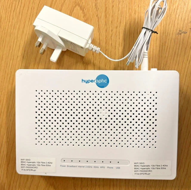 HYPEROPTIC ZTE ZXHN H298A Home Gateway Router – 1Gbps Fibre Modem – Used