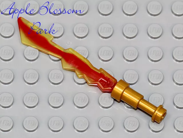 NEW Lego Ninjago FIRE ELEMENTAL BLADE - Ninja Kai Minifig Red Sword Weapon 70505