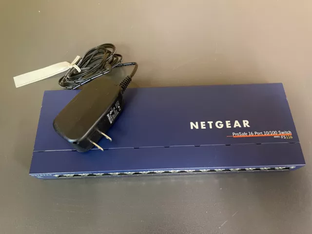 Netgear ProSafe FS116 Blue Fast Ethernet 16-Port 10/100 Unmanaged Desktop Switch